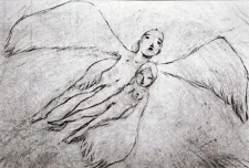 闇を見つめる羽根